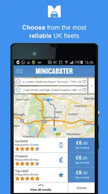 Minicabster android App screenshot 2